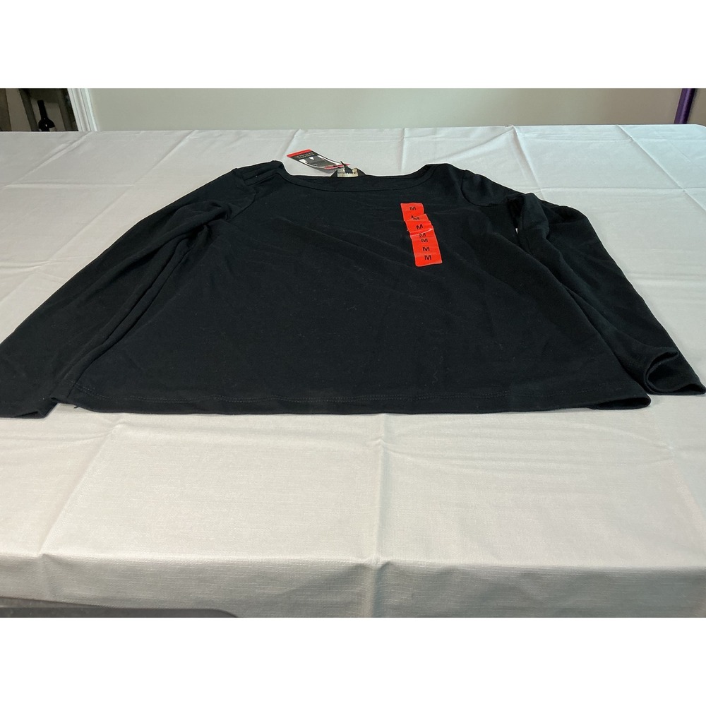Banana Republic Women's Black Long Sleeve Boat Neck Knit Top NWT Size Medium